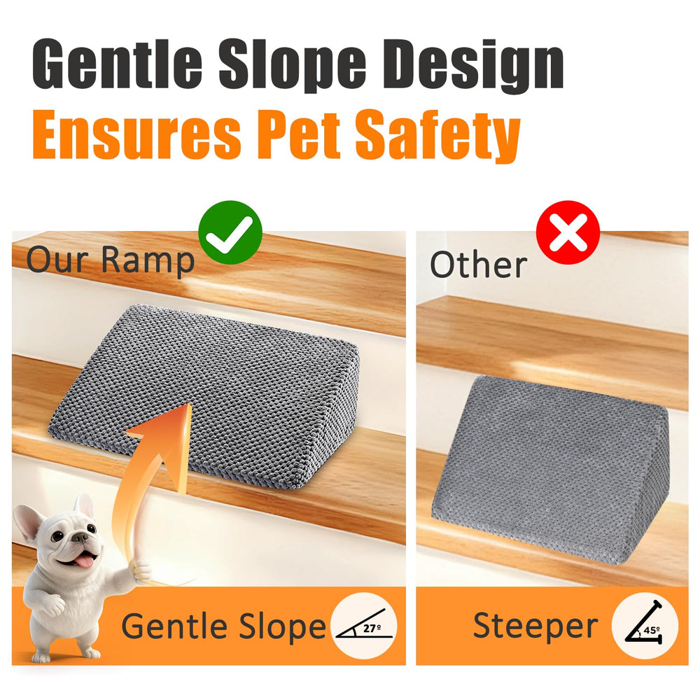 Inanil dog ramp senior-dog use showing comfortable ascent