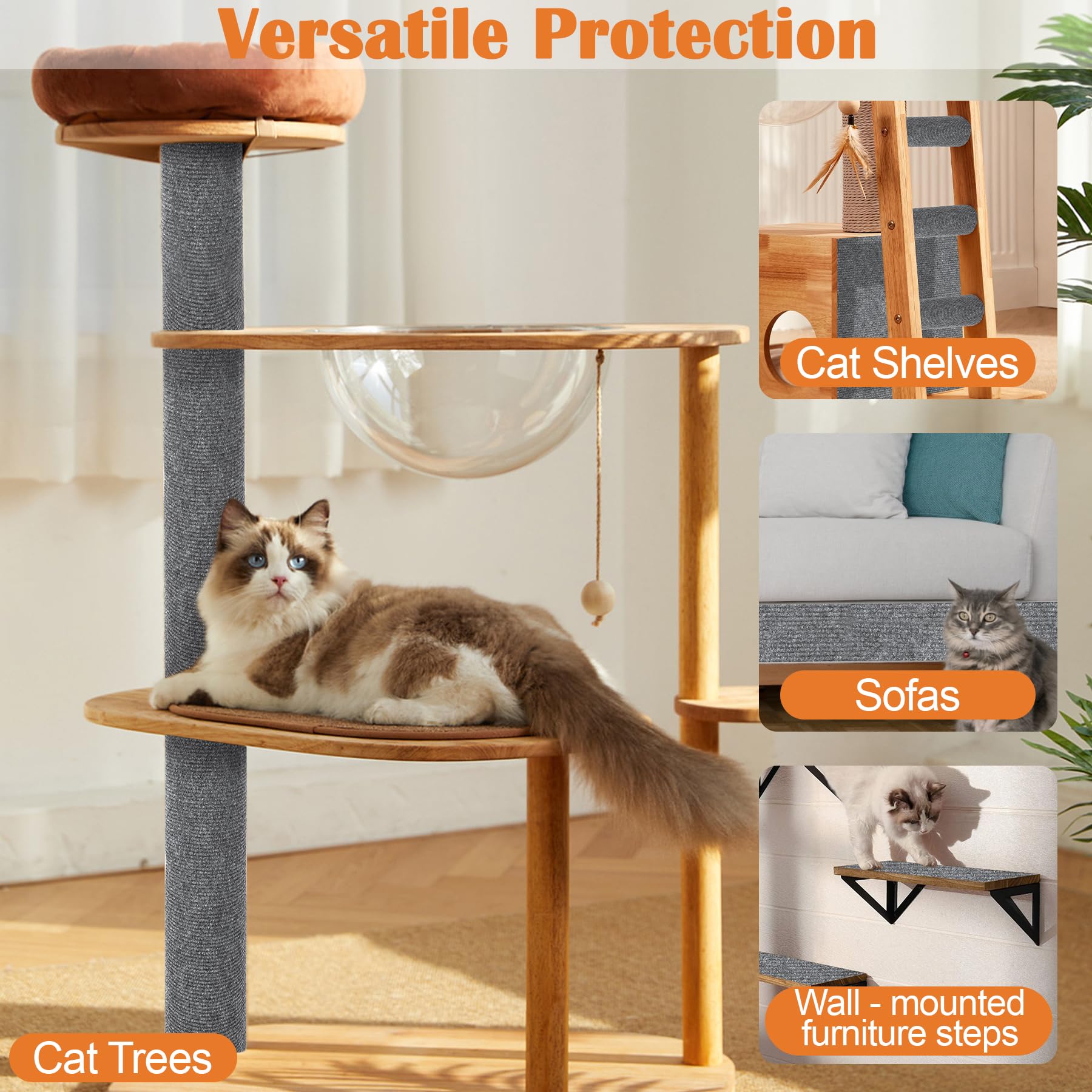 Inchoco cat-climbing-protector edge-cut demonstrates flexible fit and safer climbing.