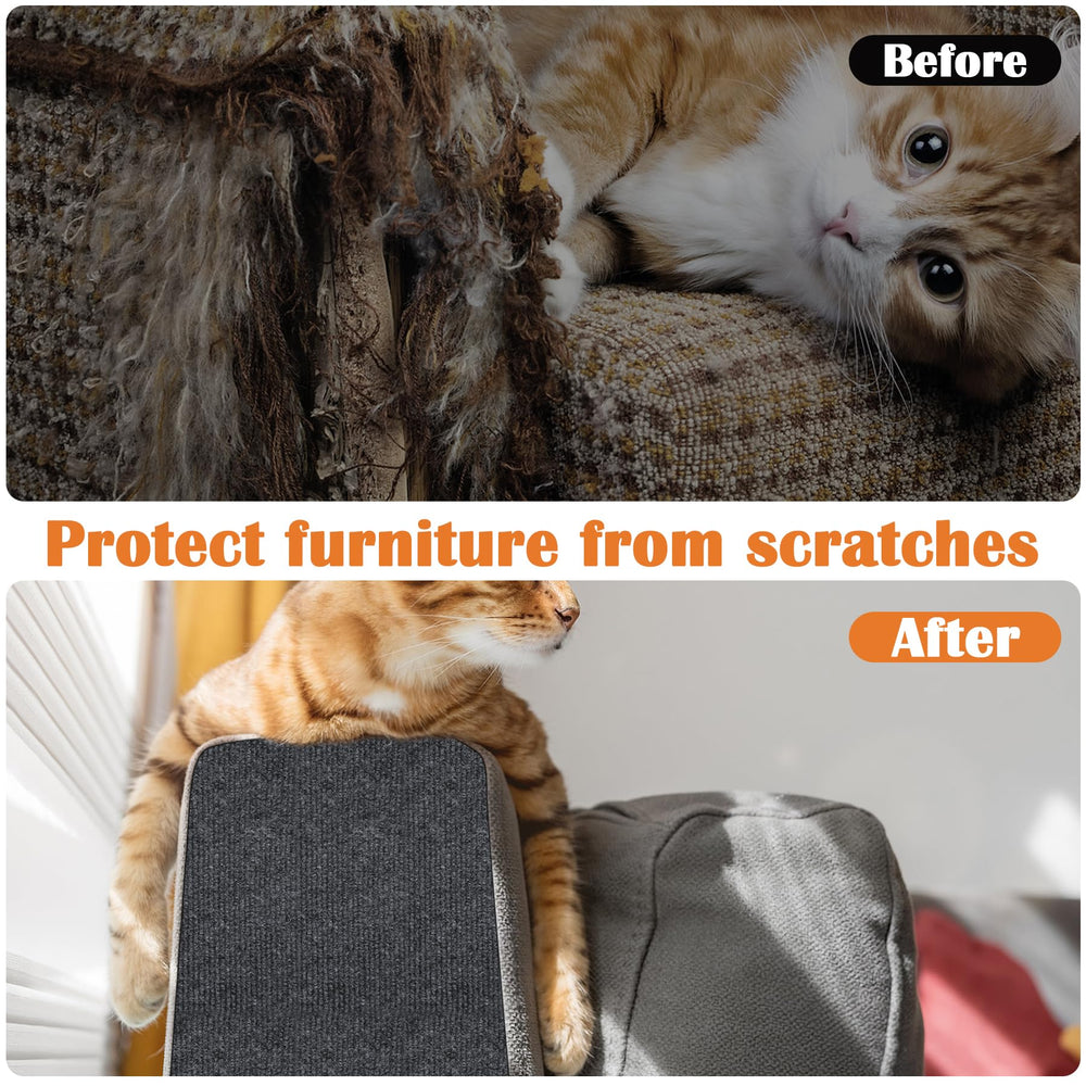 Inchoco couch protector cut-to-fit demonstration shows trim to fit irregular shapes.