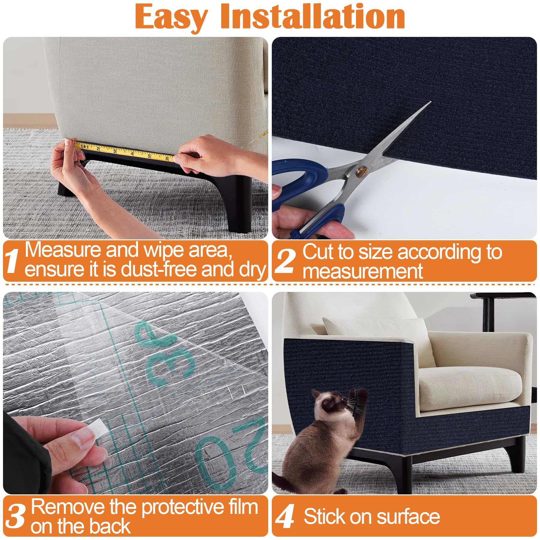 Inchoco wavy-surface scratch pad reduces furniture wear during cat play.