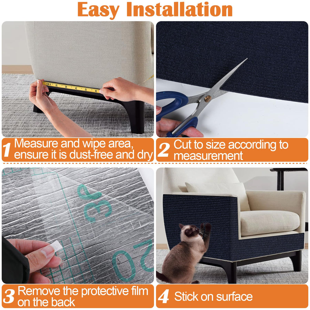 Inchoco wavy-surface scratch pad reduces furniture wear during cat play.