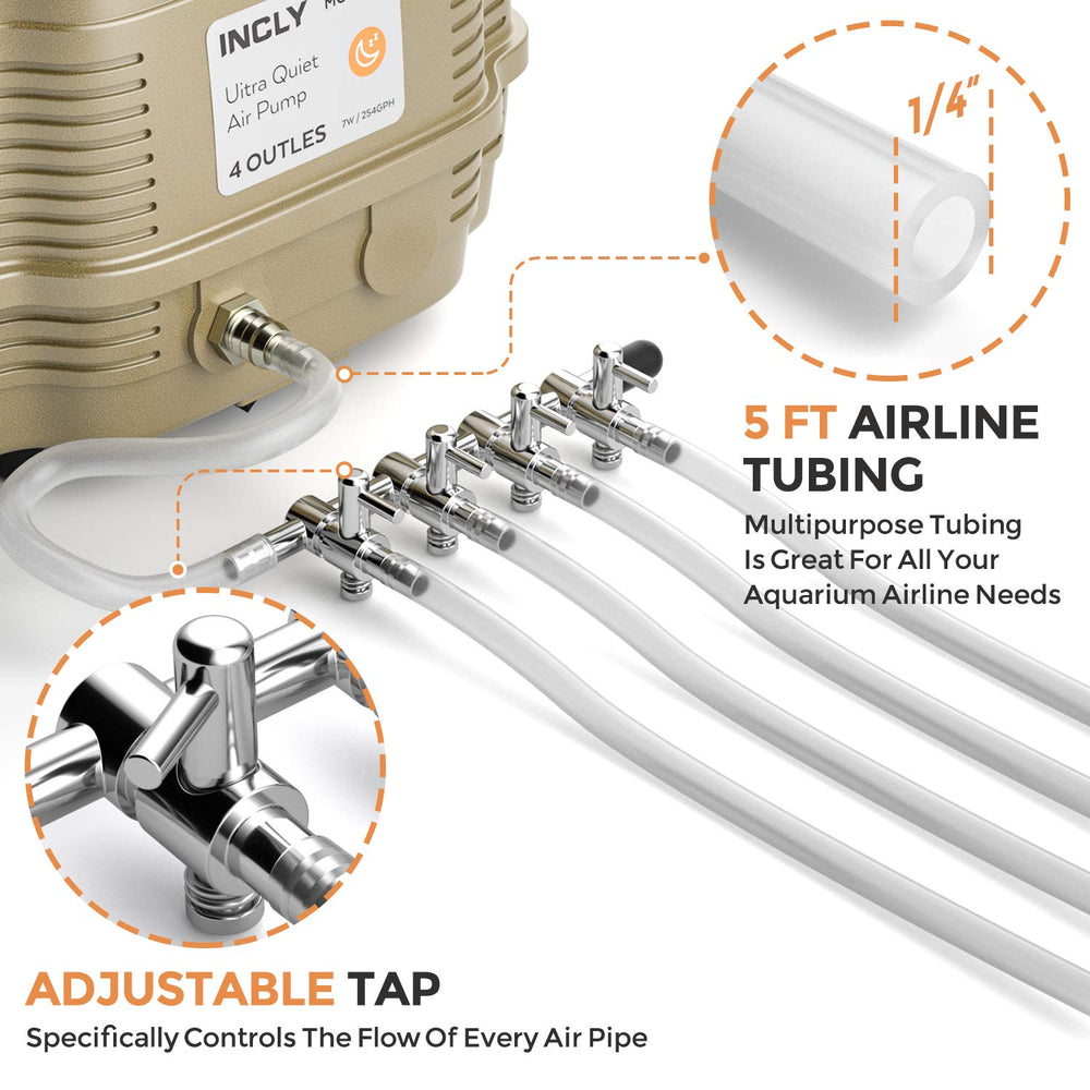 INCLY 7W Ultra Silent air pump demonstrating whisper-quiet operation.