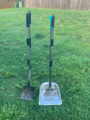 Indiedouker scooper shows 36-inch handle for standing use