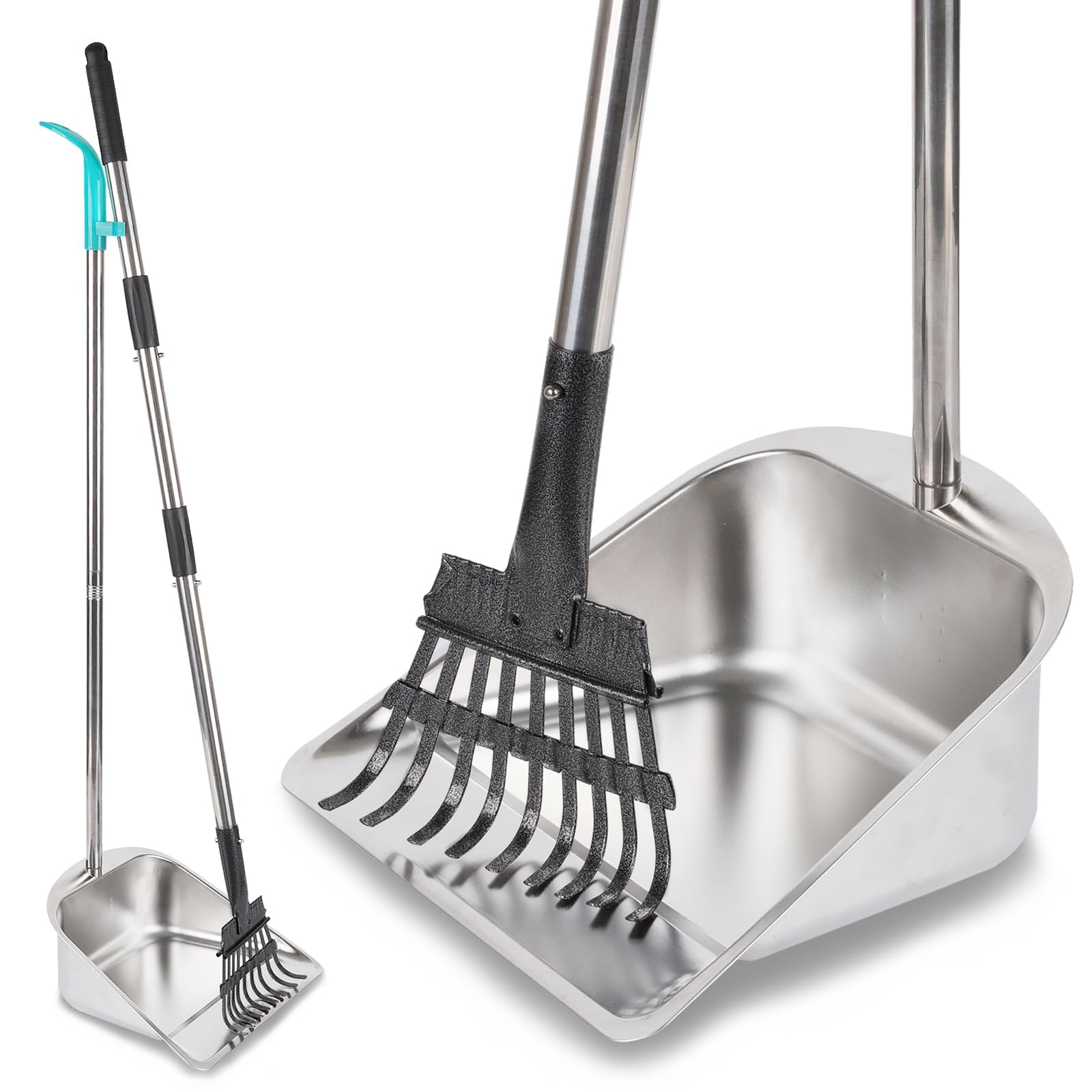 Indiedouker dog pooper scooper with large capacity for yard cleanup