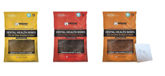 Indigenous Dental Health Bones Bacon chew offering a tasty dental care treat for dogs.