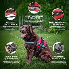Chaleco con parches intercambiables de Industrial Puppy para personalización de funciones.