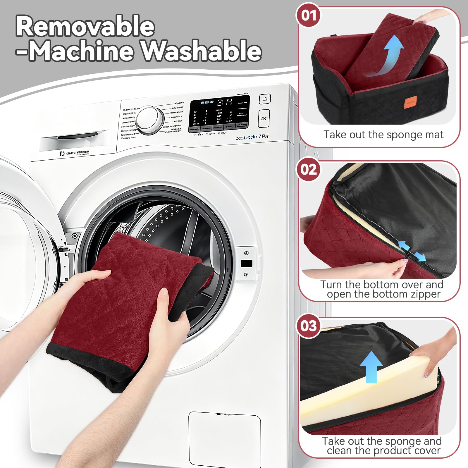 INDYBUD detachable washable cover for easy cleaning.