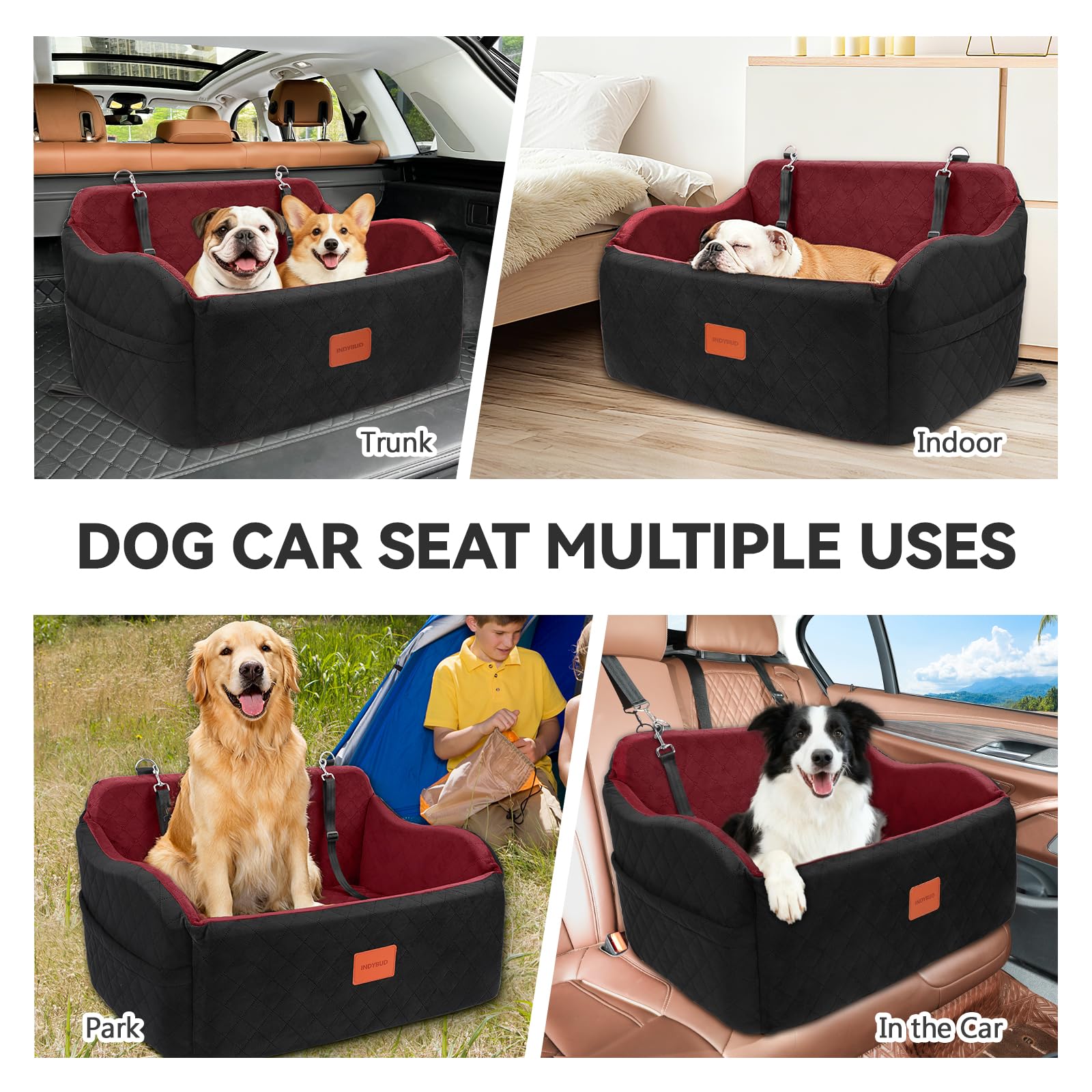 INDYBUD portable dog bed doubles as home or camp bed.
