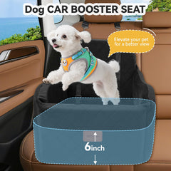 INDYBUD small dog car seat side view highlighting memory foam comfort