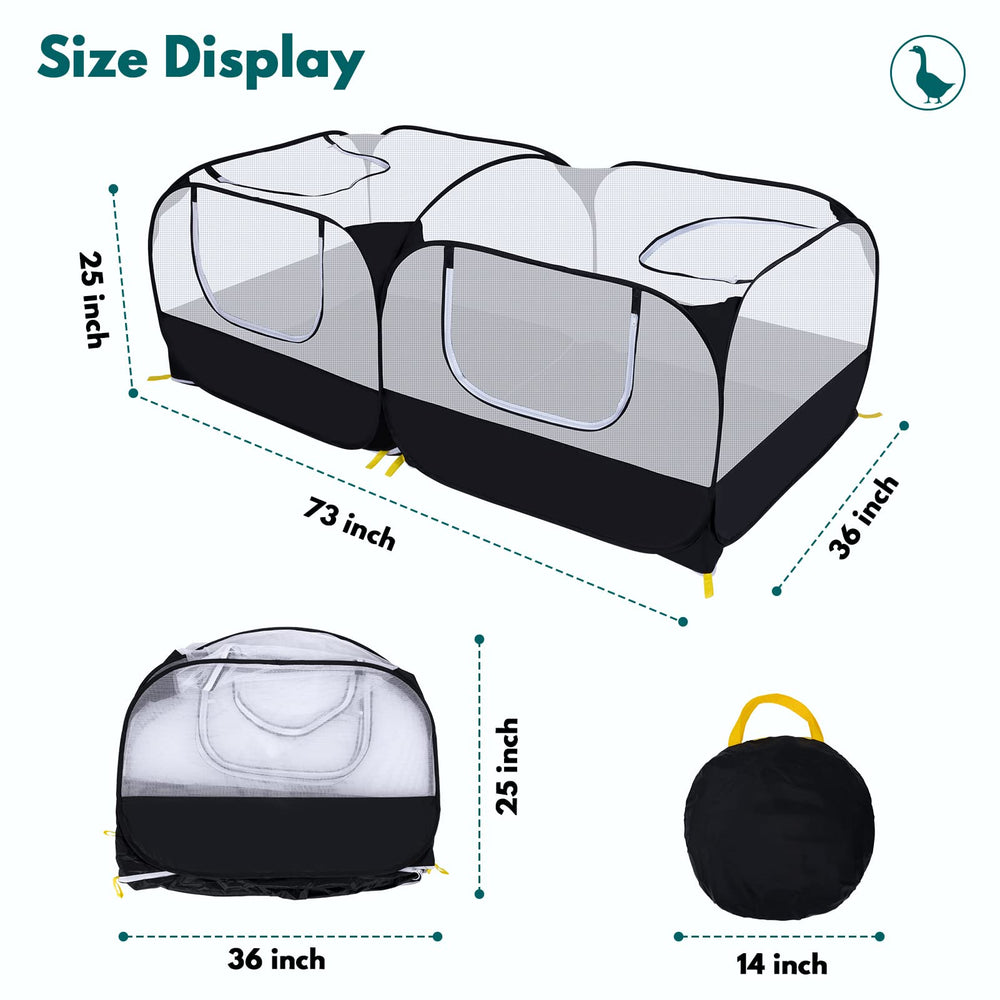 Ineariu large playpen dimension image conveys generous space for multiple small animals