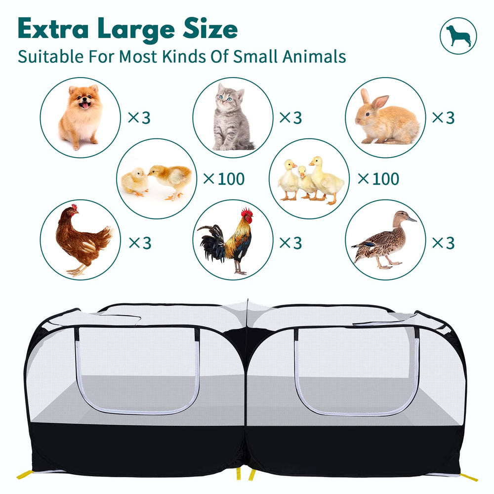 Ineariu zippered cover inside view emphasizes secure enclosure to prevent escapes