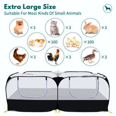 Ineariu zippered cover inside view emphasizes secure enclosure to prevent escapes