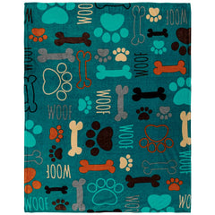 Infinity Republic Puppy Paws blanket bedtime snuggle demonstrating plush warmth