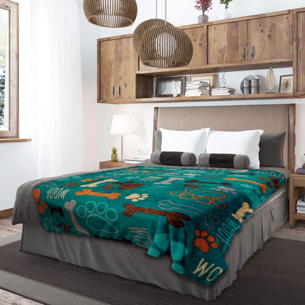 Infinity Republic Puppy Paws blanket room ambiance in a warm space