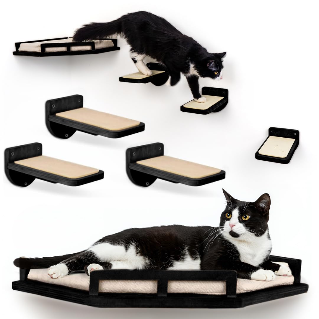 INICIO cat wall shelves three-step perch for safe climbing and lounging