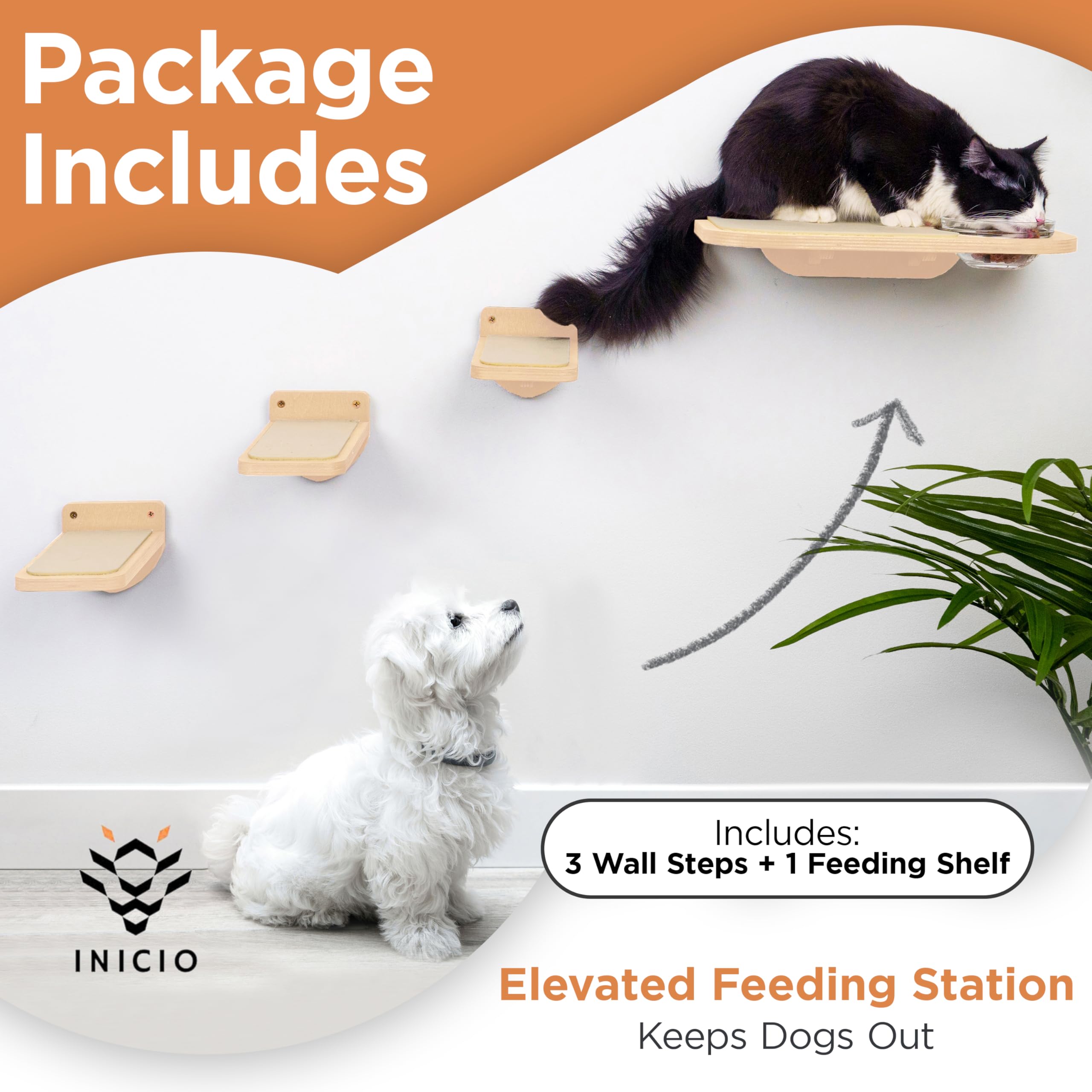 INICIO Cat Wall Shelves birch floating wood design adds chic storage