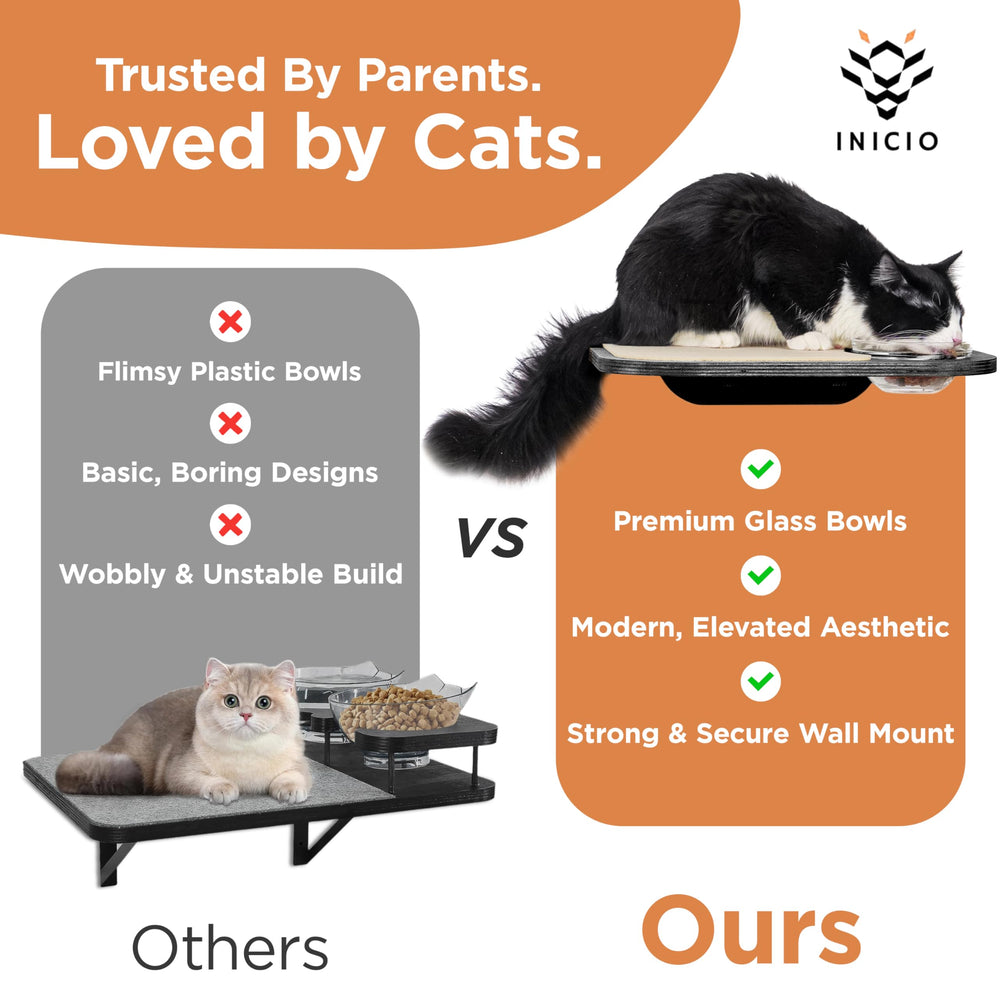 INICIO Cat Wall Shelves black finish adds modern look.