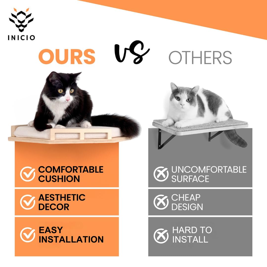 INICIO Cat Wall Shelves Washable Cushion — machine-washable for quick cleaning