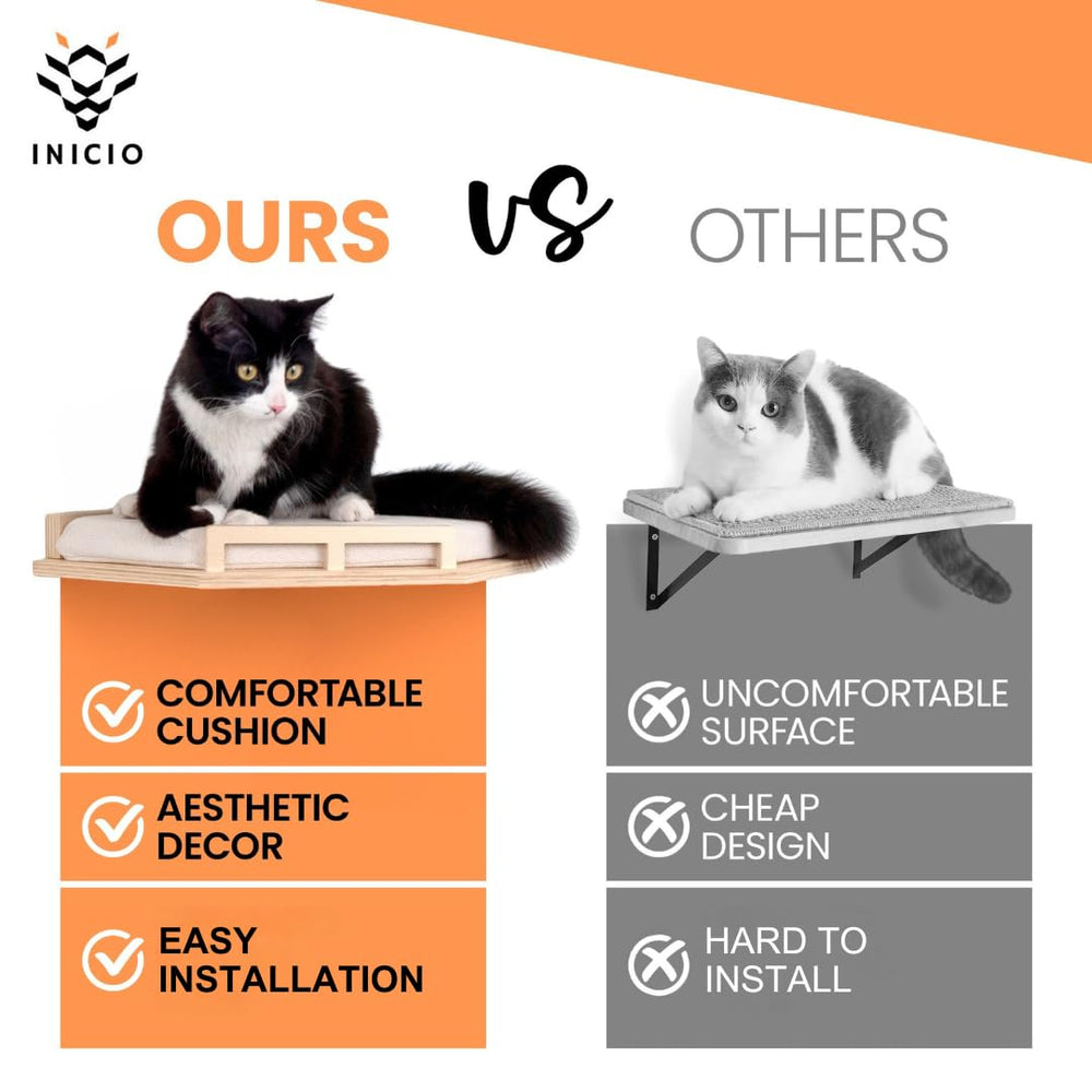 INICIO Cat Wall Shelves Washable Cushion — machine-washable for quick cleaning