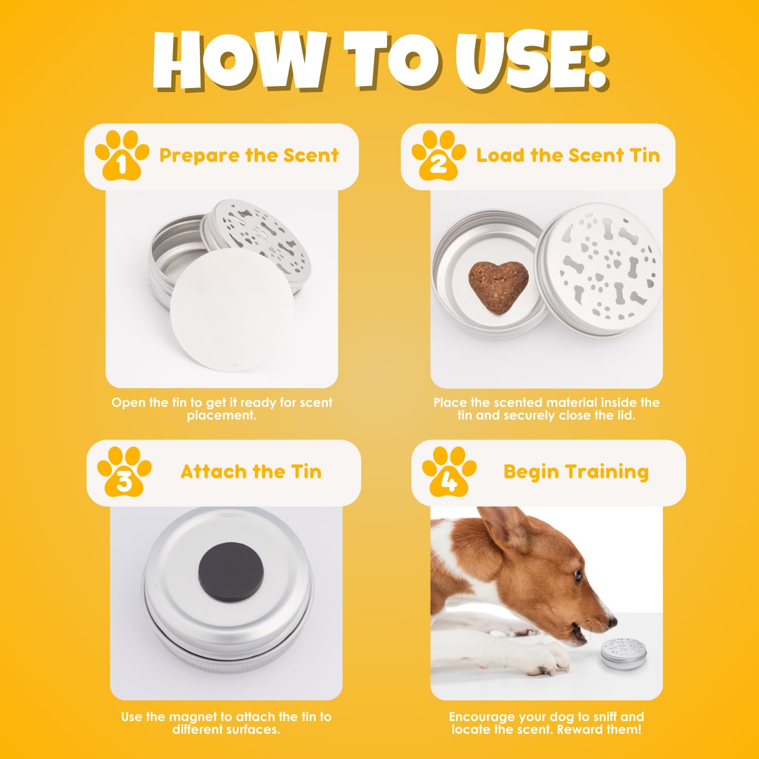 Ink Oil Dog Scent Training Kit magnets enable easy hiding for advanced scent enrichment.
