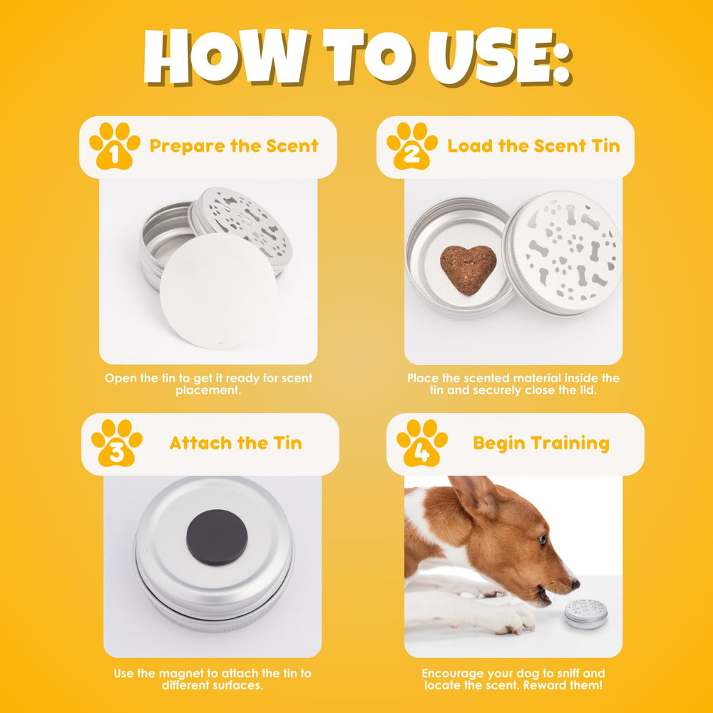 Ink Oil Dog Scent Training Kit magnets enable easy hiding for advanced scent enrichment.