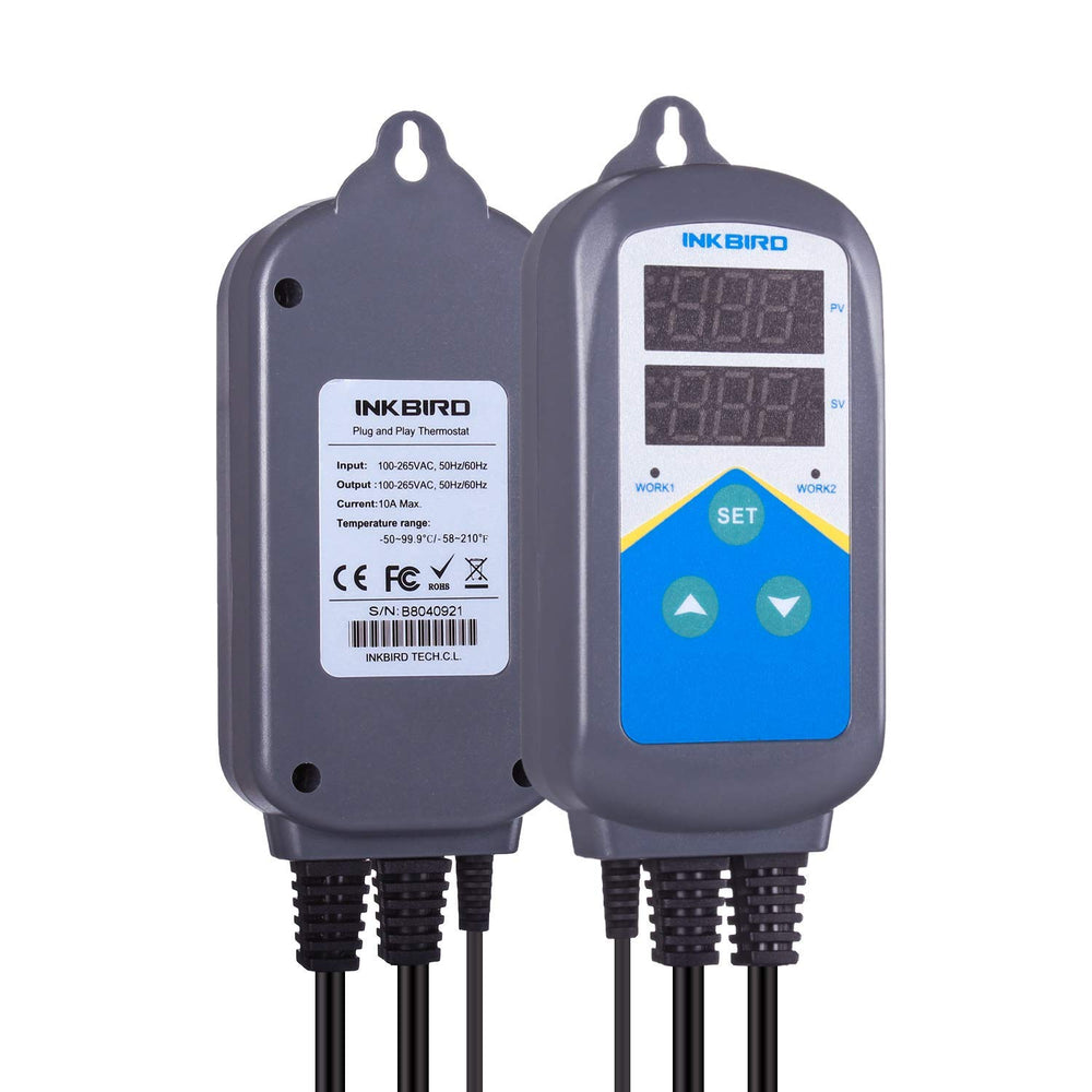 Inkbird Aquarium Heater two outlets enable independent heating for multiple zones.