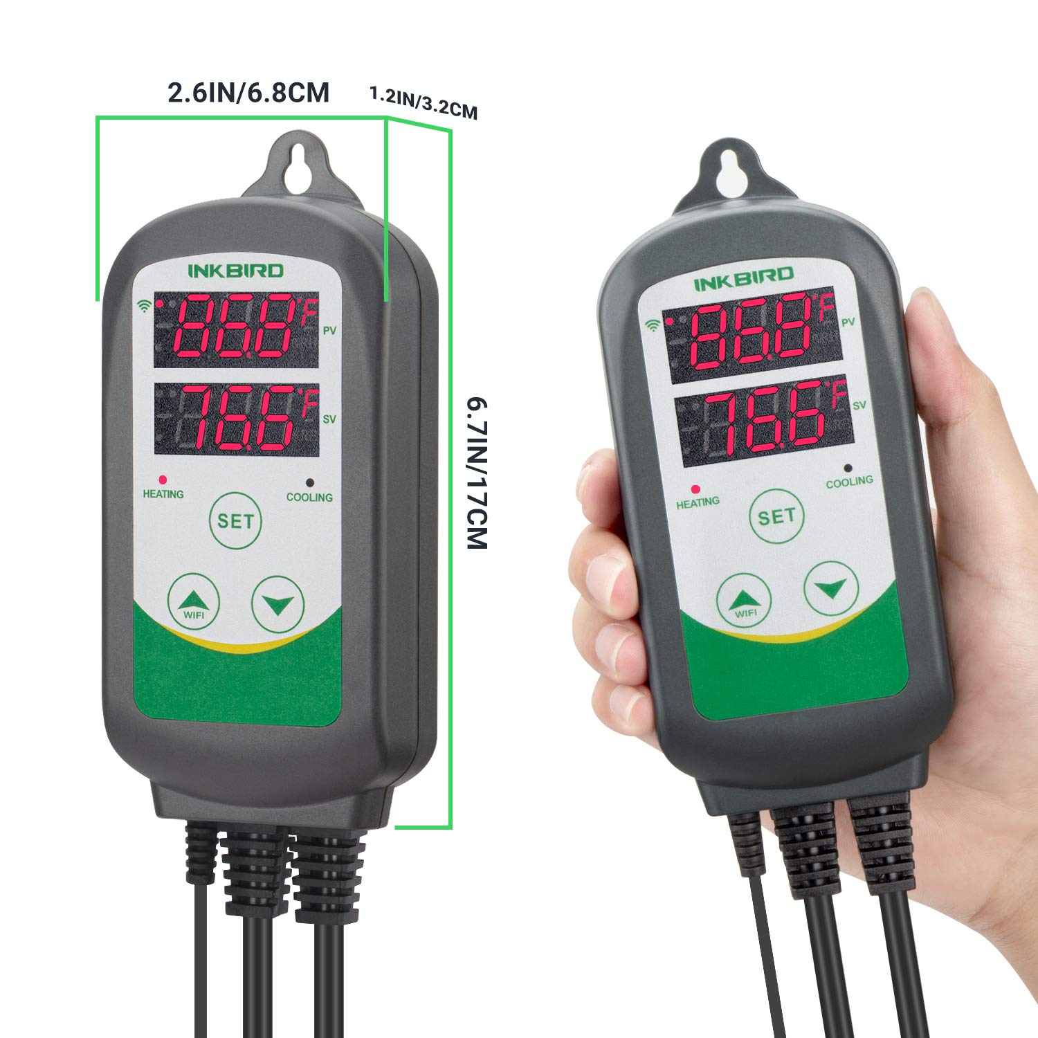 Inkbird WiFi ITC-308 sensor probe monitors water temperature with reliable readings.