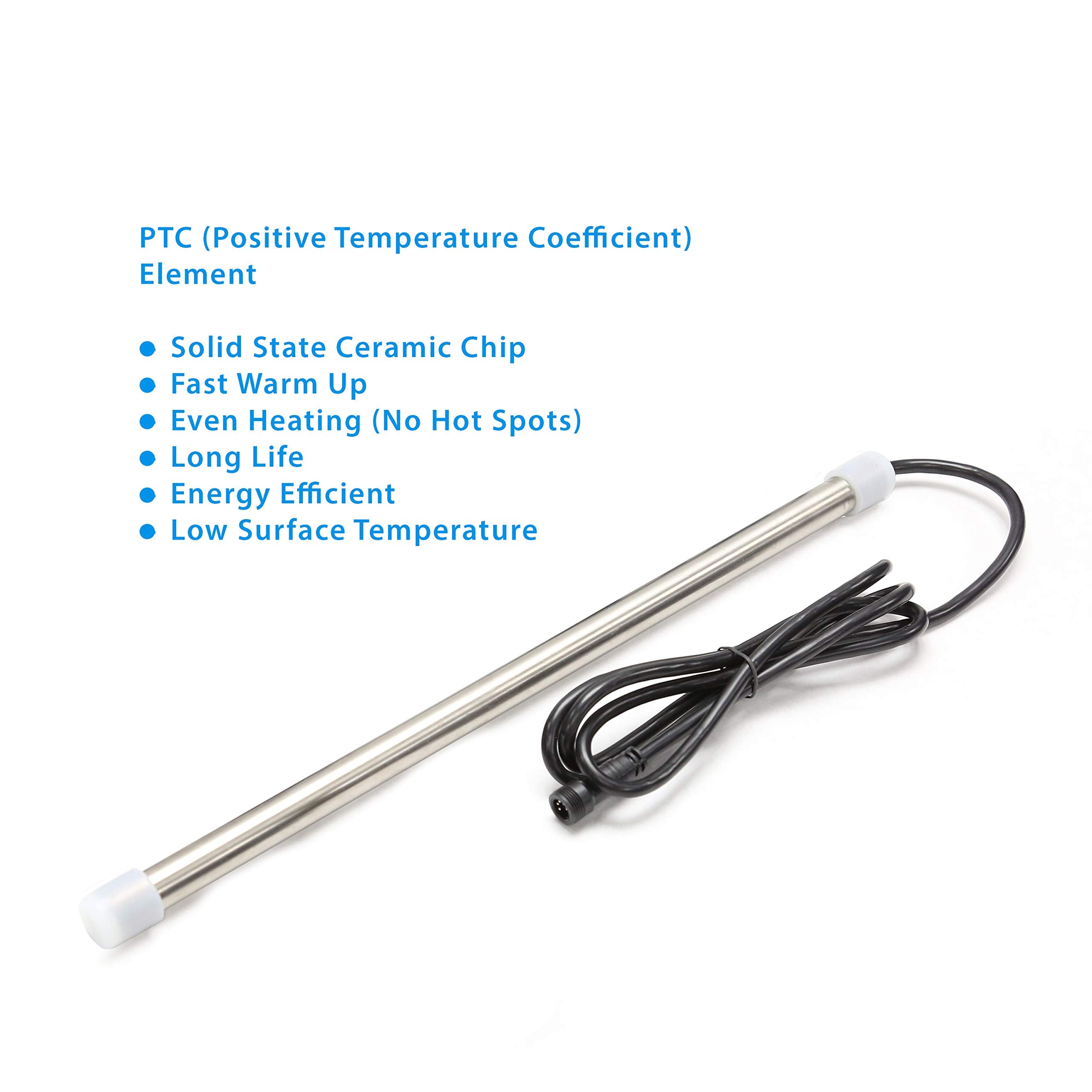 Innovative Marine Helio PTC Smart Reef Heater heating element close-up for efficient heat transfer