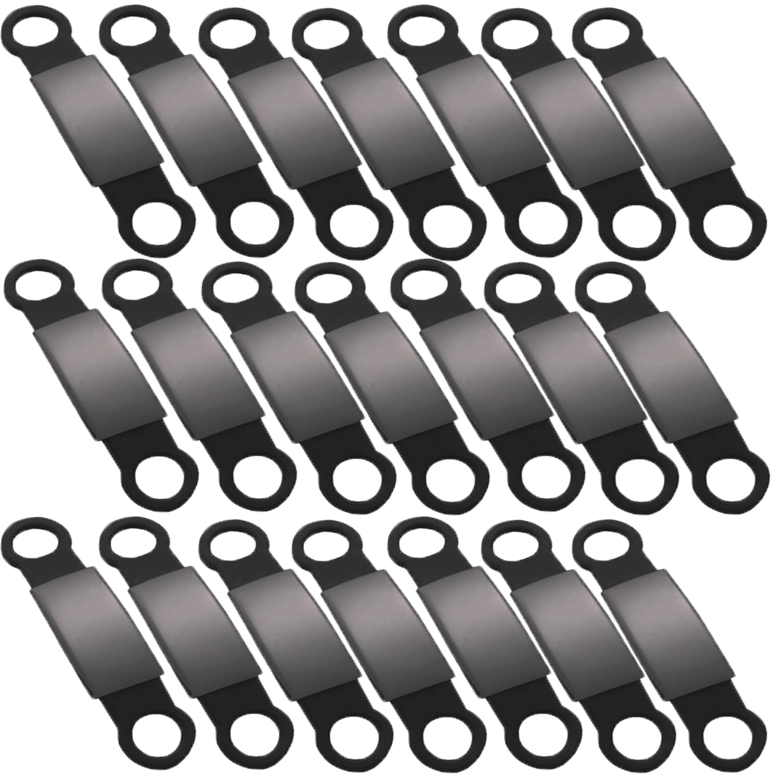 INNOYUMLIN 21-pcs silent id tags for a calm, jingle-free collar.