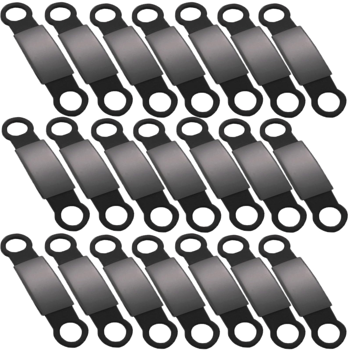 INNOYUMLIN 21-pcs silent id tags for a calm, jingle-free collar.