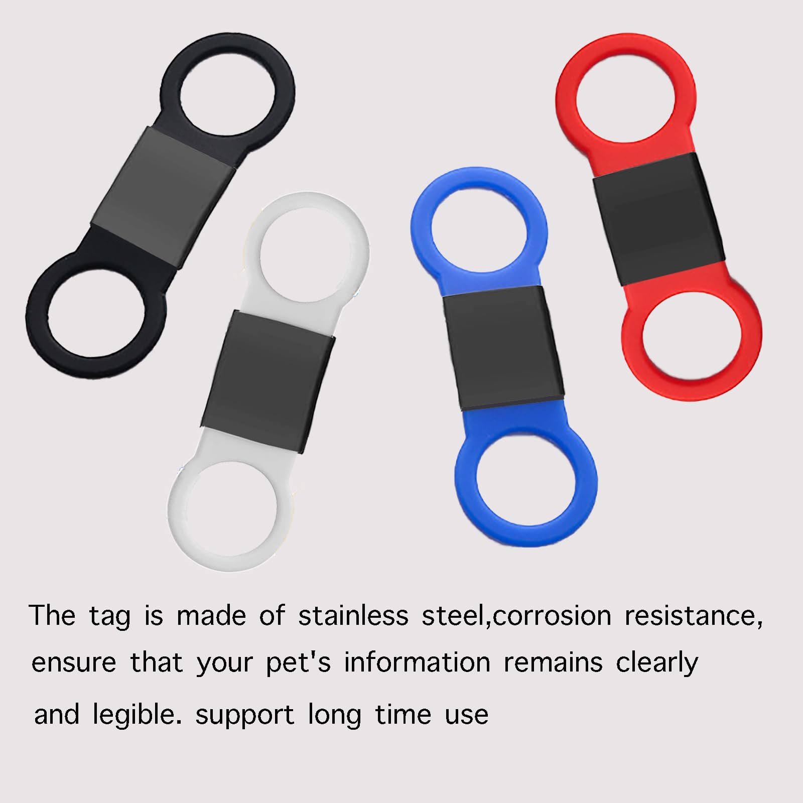 INNOYUMLIN black stainless steel tags with matte finish for durability.