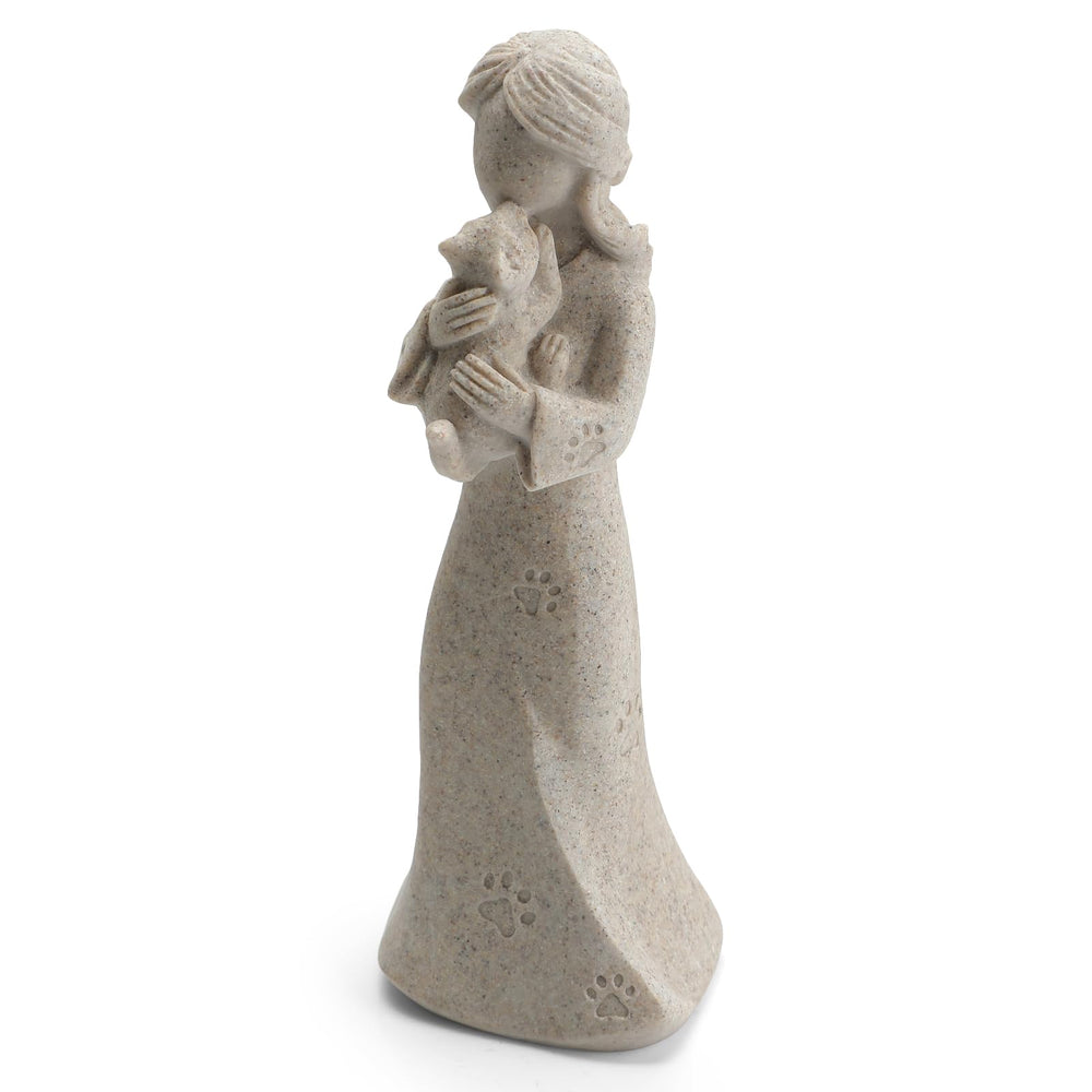 INLOMEM cat memorial granite statue on display for heartfelt remembrance.