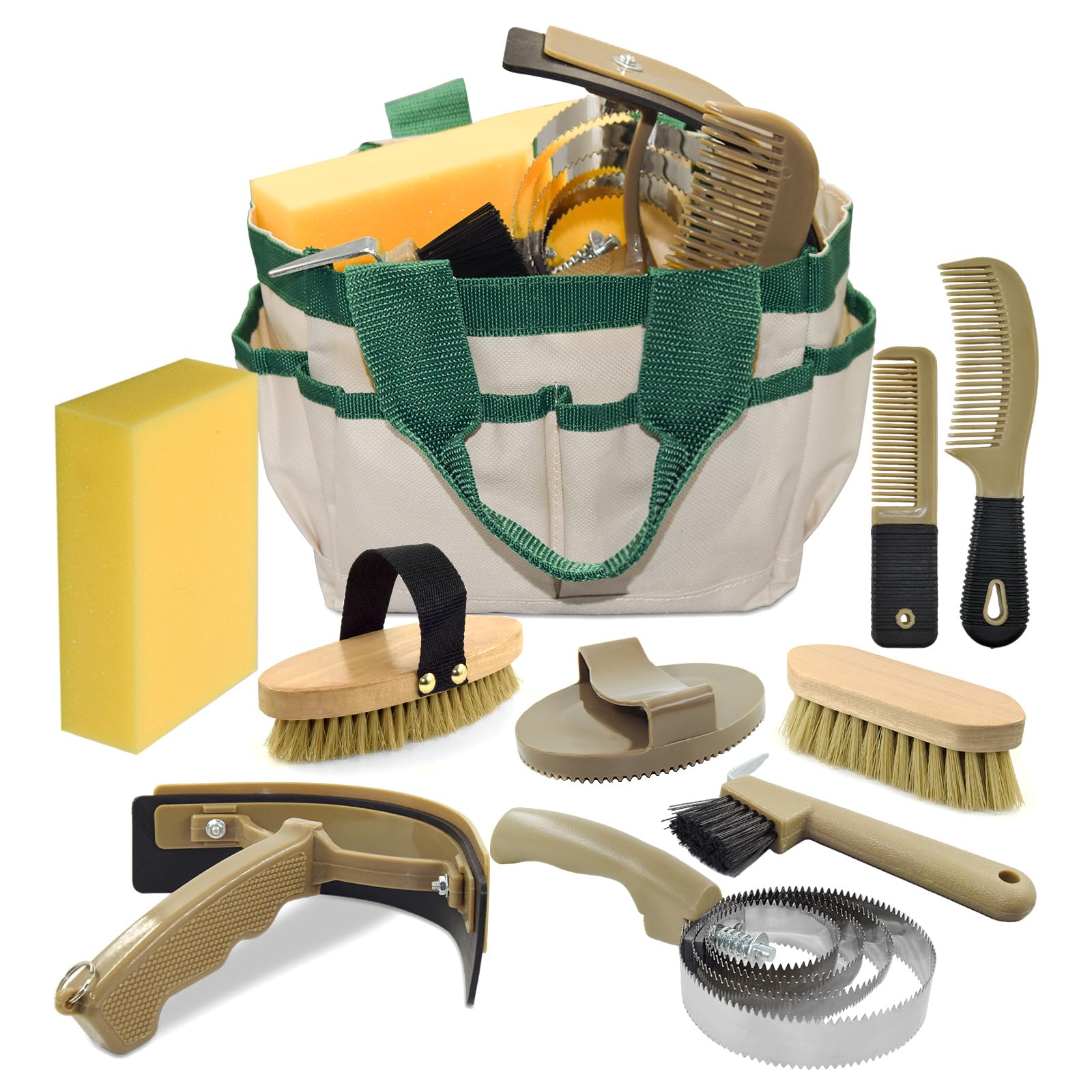 inoreal professional horse grooming kit tote bag organized for travel and show prep