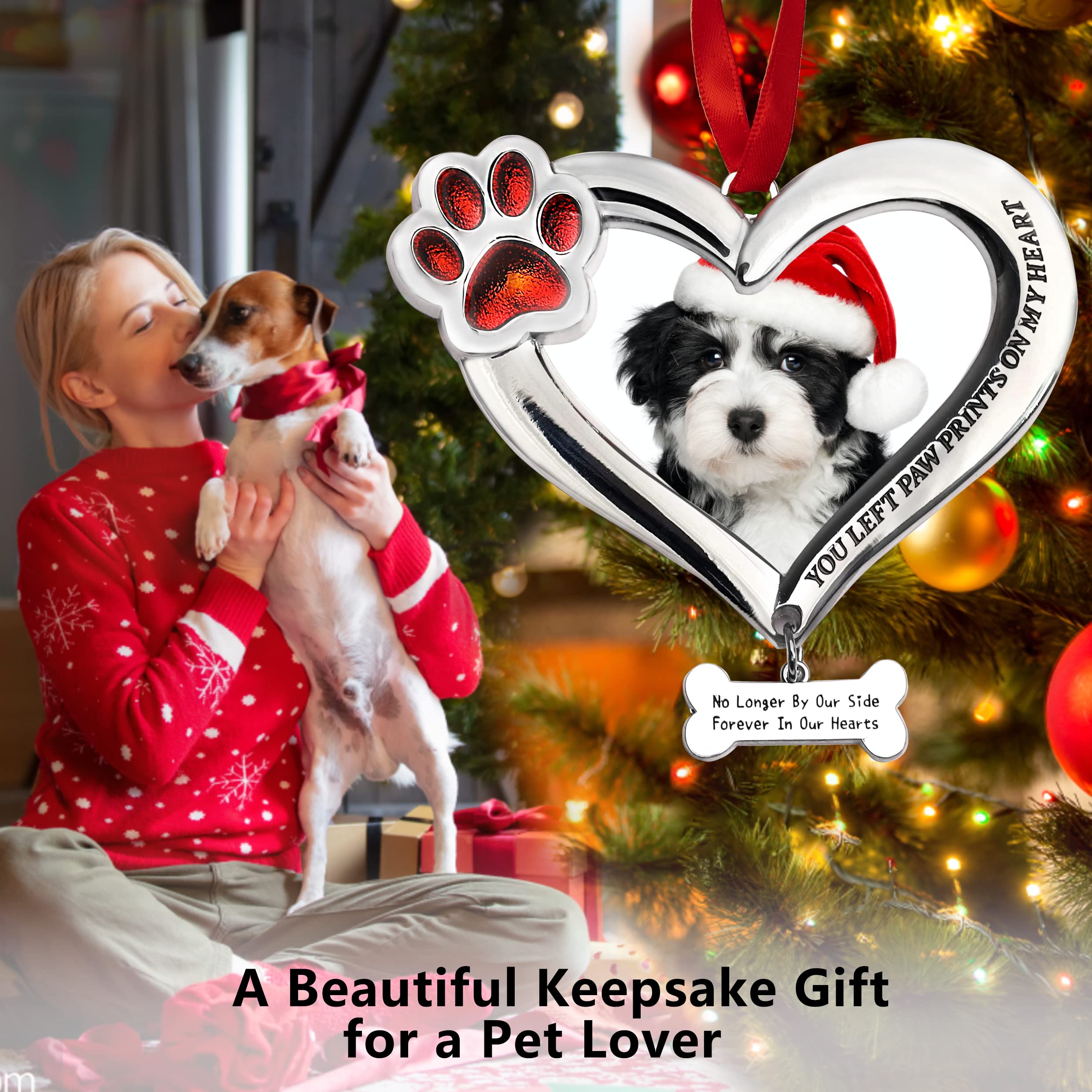 Inovayer pet memorial ornament hanging bone decor adds sentimental holiday charm