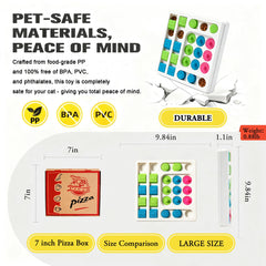InsRakio cat puzzle feeder sliding parts demonstrating puzzle mechanism for problem solving