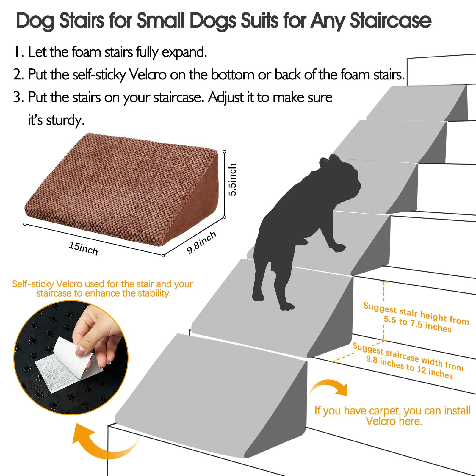 INRLKIT anti-slip-bottom-detail demonstrates secure grip on stairs.
