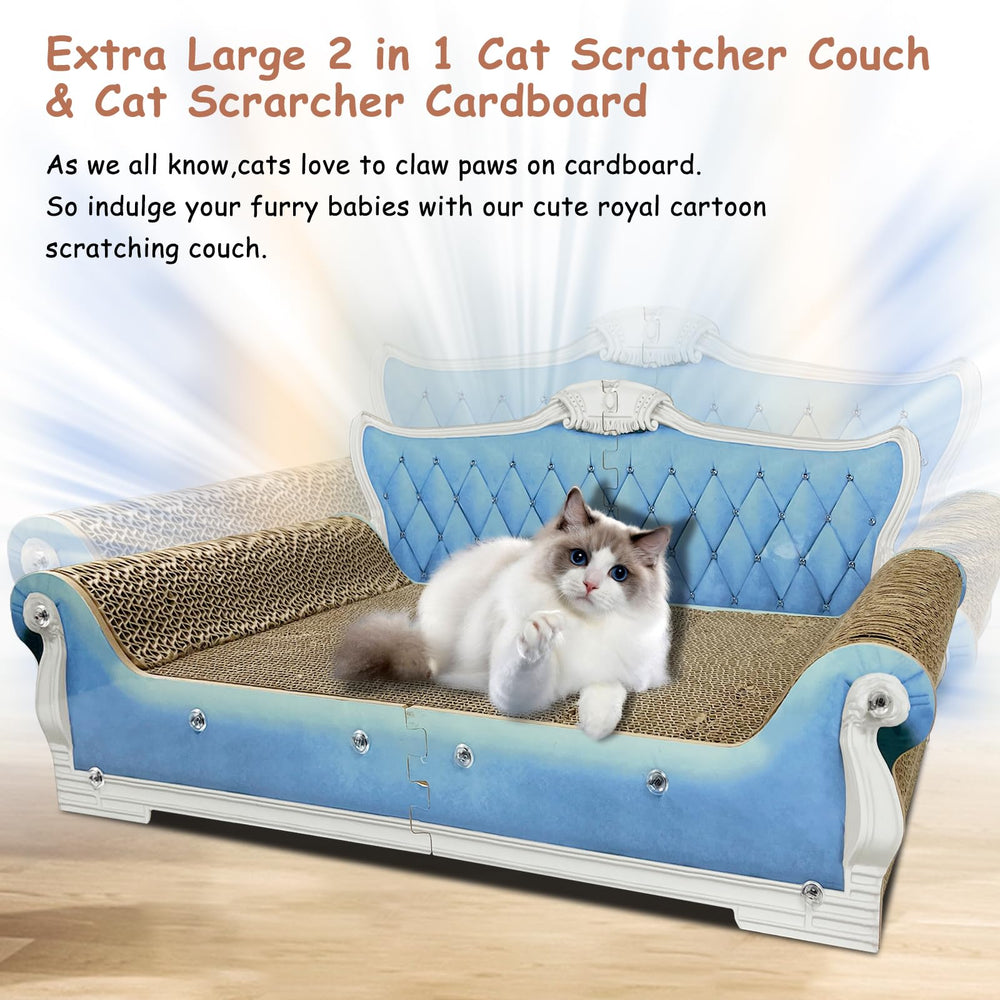 INRLKIT blue cat scratcher lounge complements modern homes