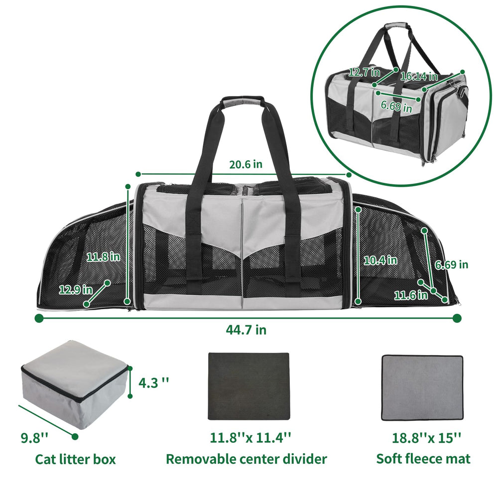 INRLKIT expandable litter box design keeps pets clean and travel-ready.