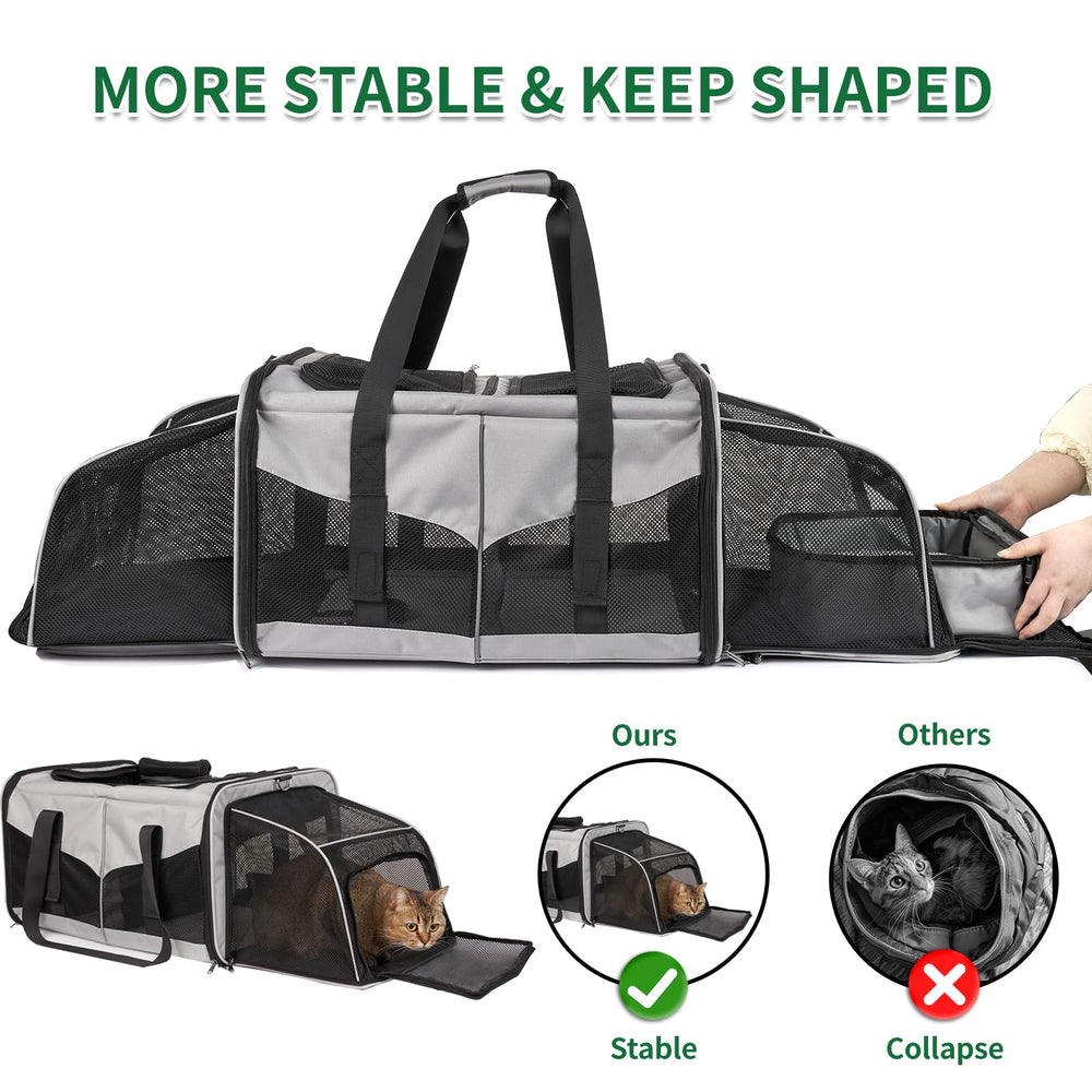 INRLKIT internal divider unlocks two-cat separation during transit.