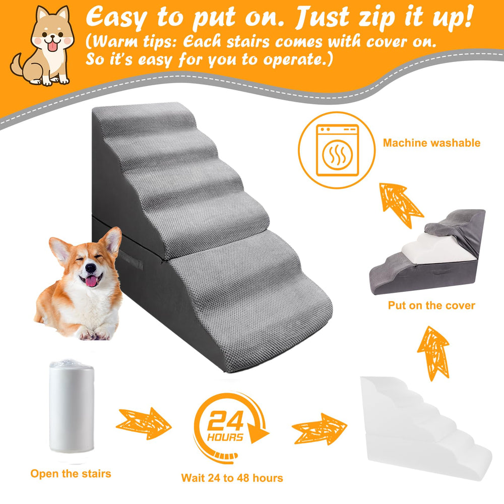 INRLKIT anti-slip bottom keeps steps steady on carpet or wood floors.