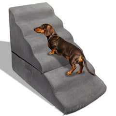 INRLKIT Dog Stairs with detachable ramp bed-2in1 for versatile high-bed access