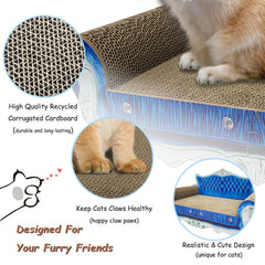 INRLKIT elevated sofa scratcher – protects furniture while cats scratch and nap comfortably.