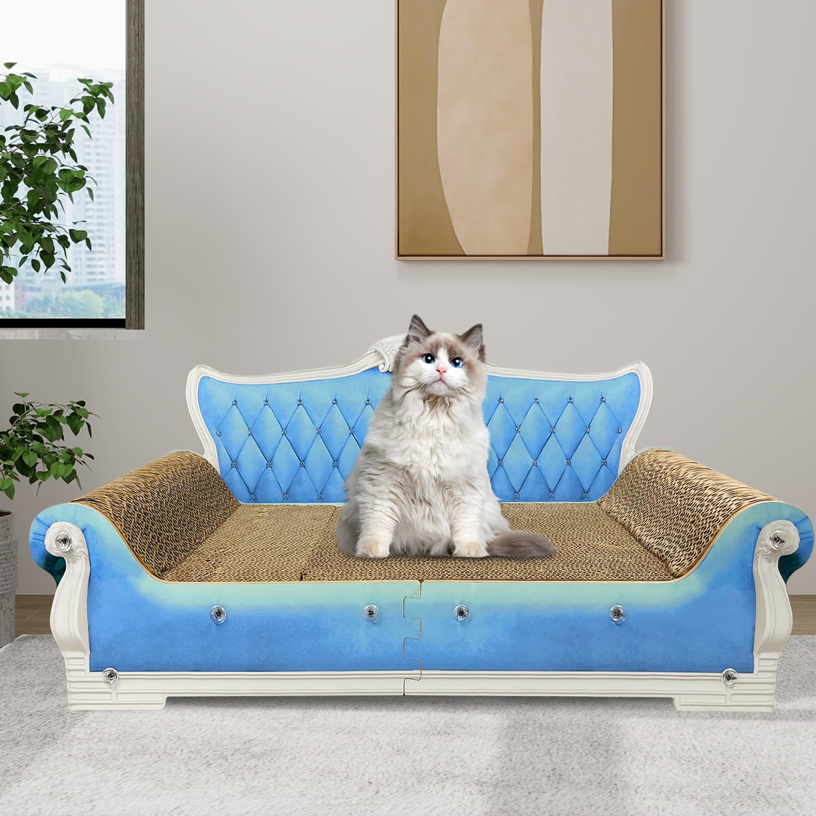 INRLKIT large indoor cat scratcher suitable for multi-cat households