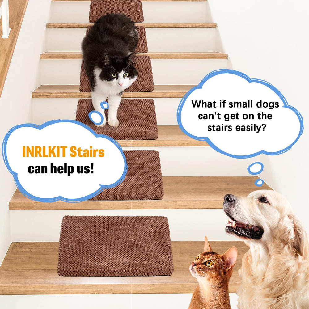 INRLKIT self-sticky-pads enable secure ramp fixing to stairs.