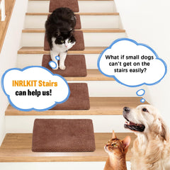 INRLKIT self-sticky-pads enable secure ramp fixing to stairs.