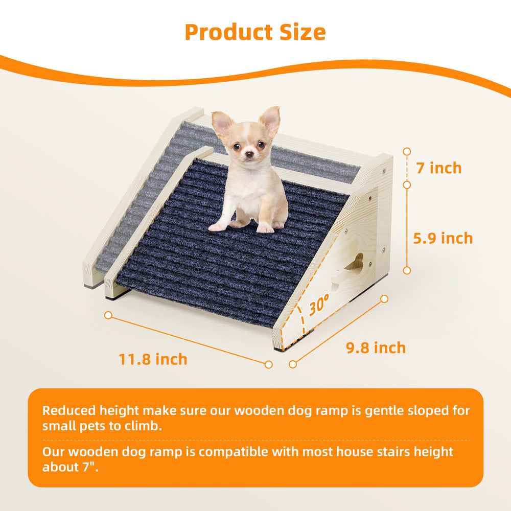 INRLKIT wooden dog ramp 4-pack arrangement demonstrates versatile setup