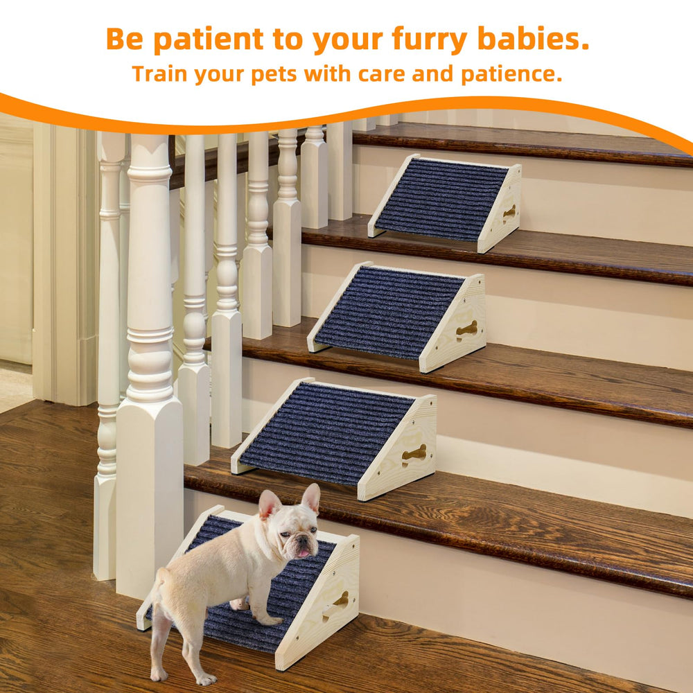 INRLKIT wooden dog ramp dimensions 11.8x9.8x5.9 inches for fit