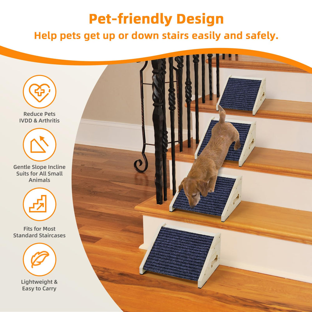INRLKIT wooden dog ramp non-slip surface closeup for secure footing