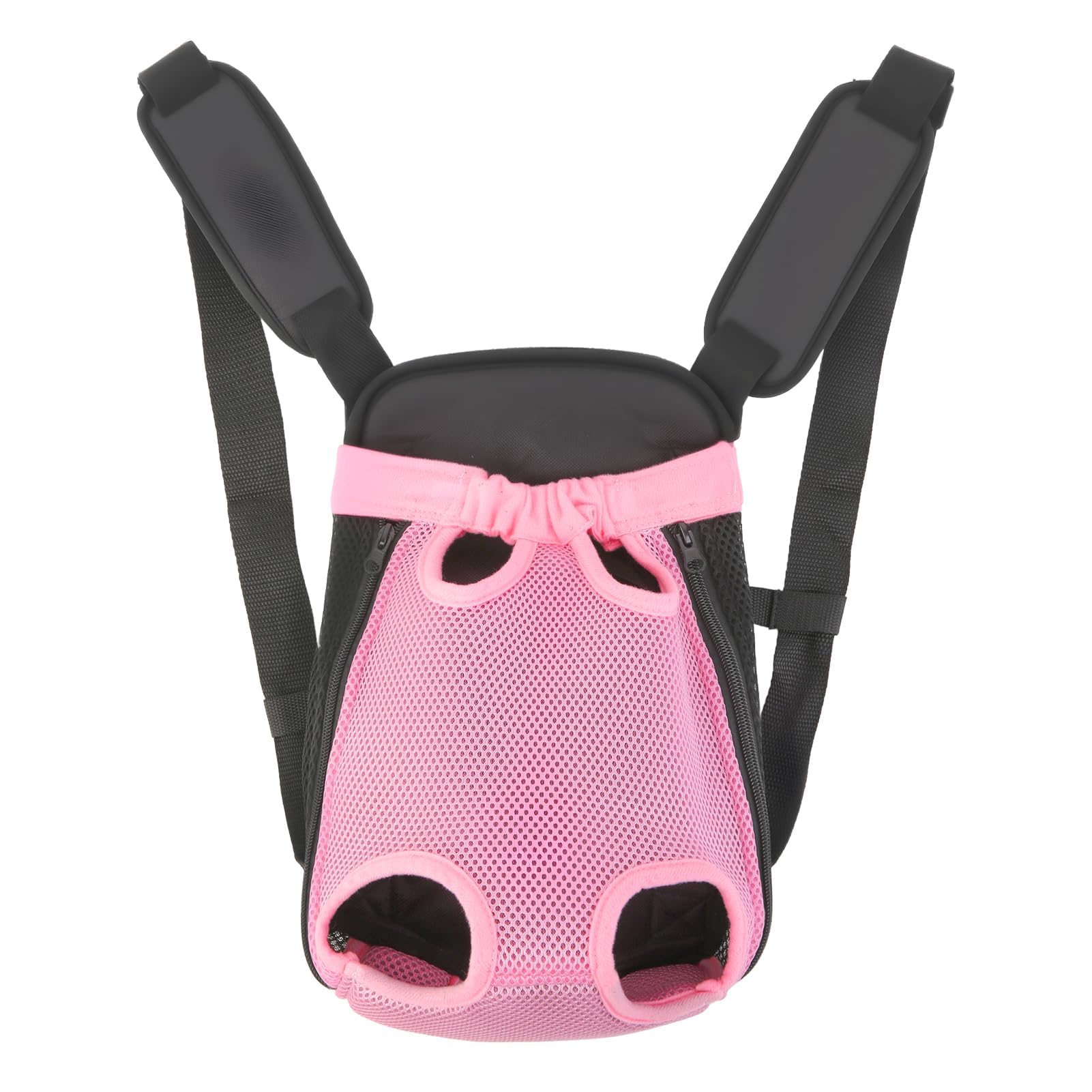Inspack dog backpack carrier front view for secure hands-free hiking.