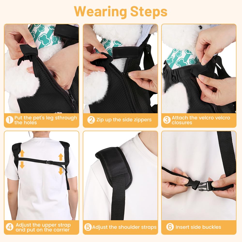 Inspack front-wearing option—easy pet interaction while secure.